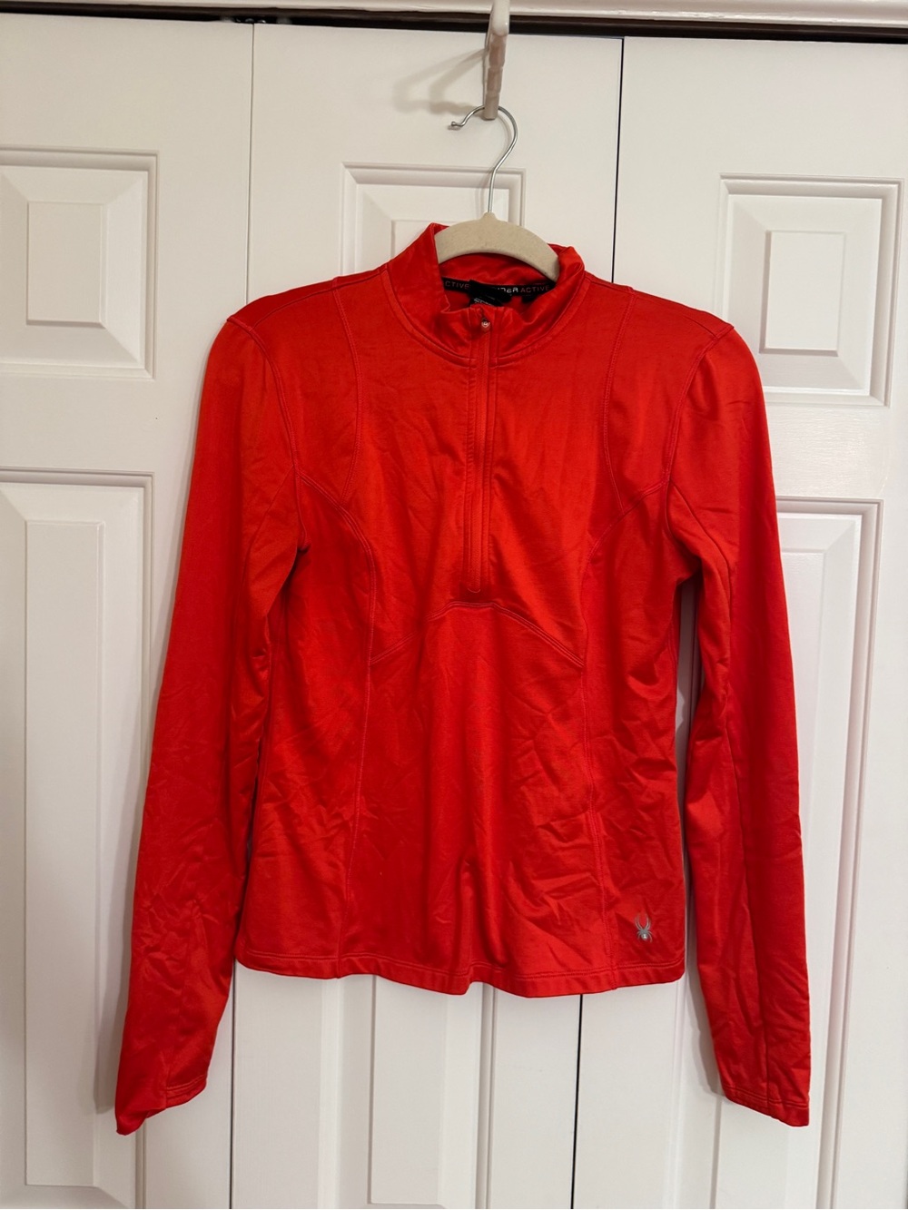 Spyder Orange Long Sleeve Half-Zip Top